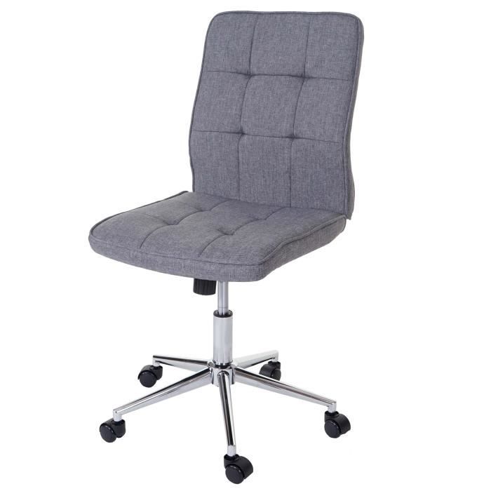 Fauteuil De Bureau Newcastle Fauteuil Pivotant Fauteuil De Travail Tissu Gris Achat Vente Chaise De Bureau Cdiscount