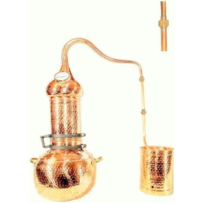 Alambic en Cuivre Colonne Rotative et Thermomètre 20 litres Distillerie -  Cdiscount Bricolage