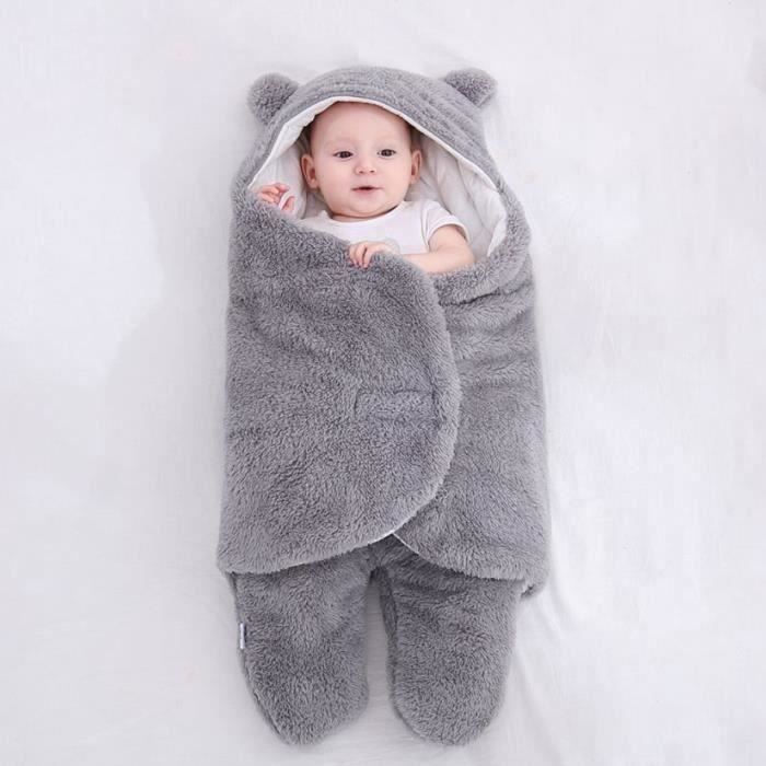 Gigoteuse Bébé Sac de couchage Nouveau-né Nid d'emmaillotage Couverture  Chaud Pieds Séparés Hiver, 0-6 Mois, 78cm, Gris - Cdiscount Puériculture &  Eveil bébé