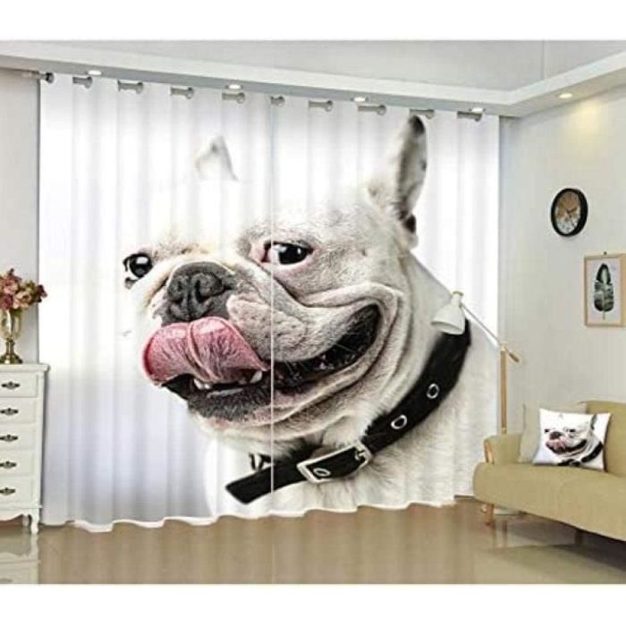 2 Rideaux Occultants Enfants - Motif Renard, Cerf, Lapin, Chouette - 170 X 200 Cm - Isolation Thermique Et Phonique