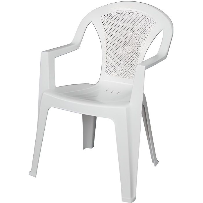 Sunny Days Chaise De Jardin Ischiae En Plastique Noir - Confortable, Empilable Et Facile D'Entretien