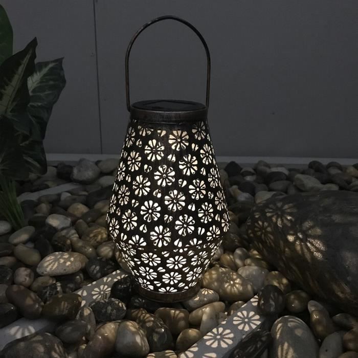 éclairage Jardin Solaire Lampes Solaires Jardin 2 Pièces - IP65 étanche - Suspension Métal - 2700K Blanc Chaud Lampes