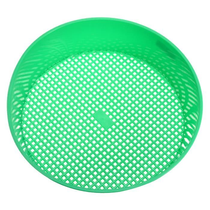 Tamis De Jardin Rond Vert Lodoot - Tamis à Sable, Compost, Pierres - Maille Plastique, 16 Cm De Diamètre - Outil Jardinage Pratique