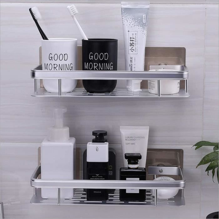 UISEBRT Étagère De Douche Sans Perçage à 3 Nivieau De Tablettes