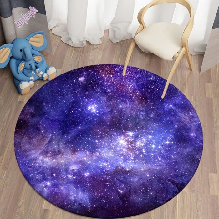 Tapis De Sol Gaming Motif Galaxie - Flanelle Douce Antidérapante, Pour Chambre, Salon, Espace Jeu (120x180cm)