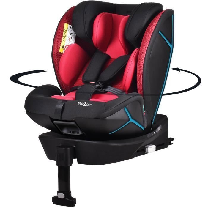 Siège auto pivotant AirTwist Rouge 360° GR 0+,1,2 de 0 à 25 Kg ISOFIX