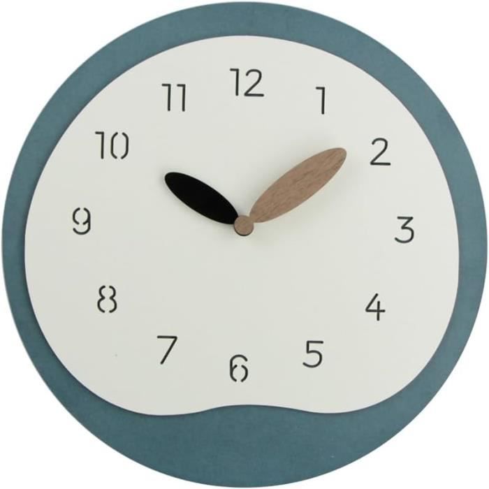 SPORWAY Horloge Murale Silencieuse Pour Enfants - Horloge Apprentissage Couleur 30 Cm, Sans Tic-Tac