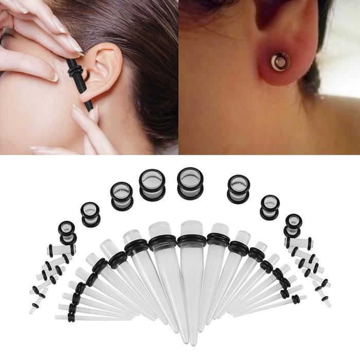 Cikonielf Kit de cones d oreillette 36 pcs Acrylique Coniques Flesh Tunnels Jauges Auriculaires Stretching Kit D expansion Achat Vente boucle d oreille Cikonielf Kit de cones