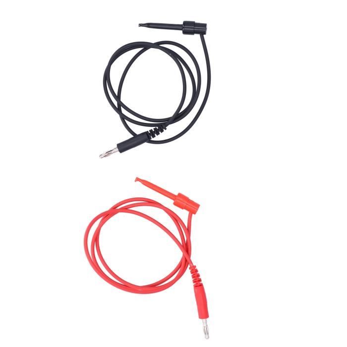 10 Pinces Crocodiles (alligator) Isolées Cleqee Avec Connecteur Banane 4mm - Pour Bricolage électronique