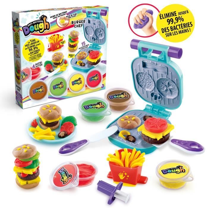 Canal Toys - Kit Burger Pâte à modeler antibactérienne - Élimine