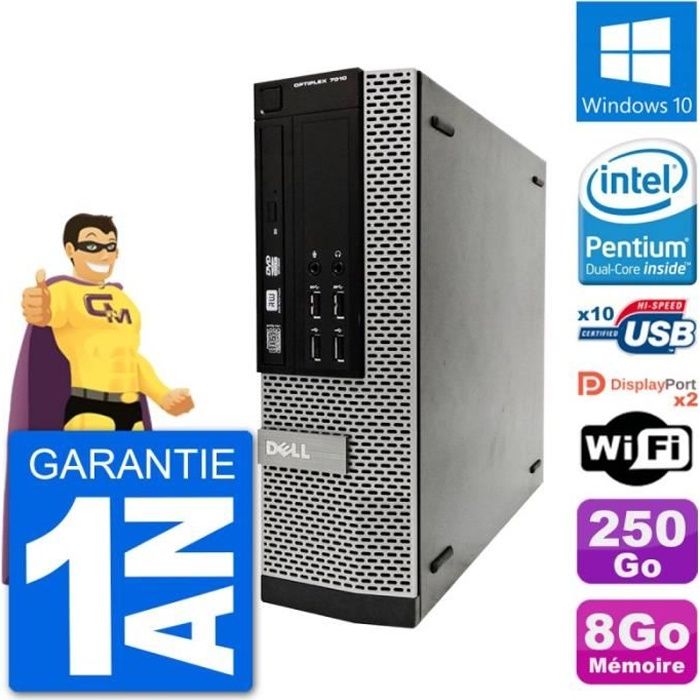 PC Dell OptiPlex 7010 SFF Intel G2020 RAM 8Go