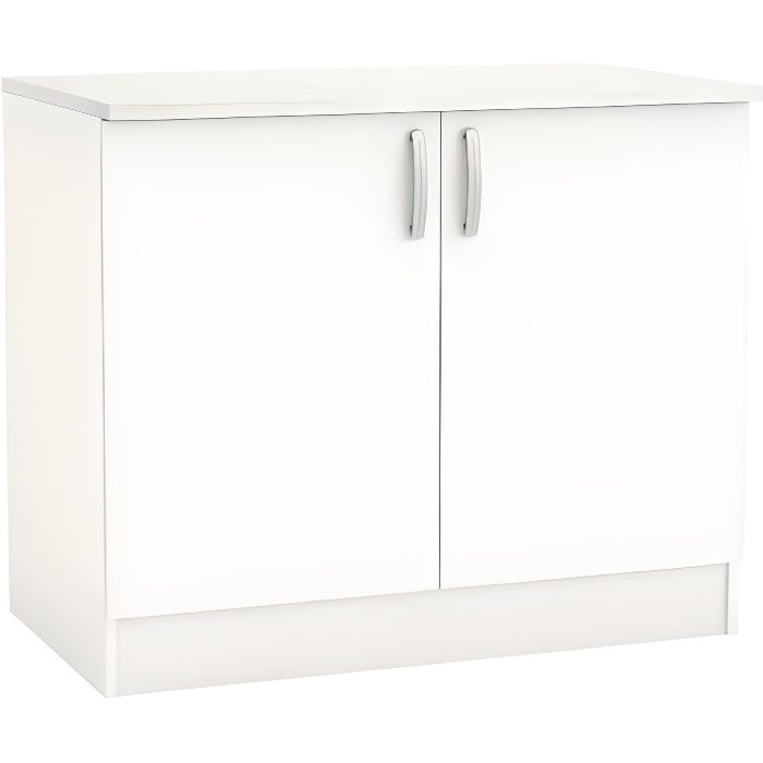 meuble bas blanc sous évier 100 cm mammy - demeyere - cuisine - contemporain