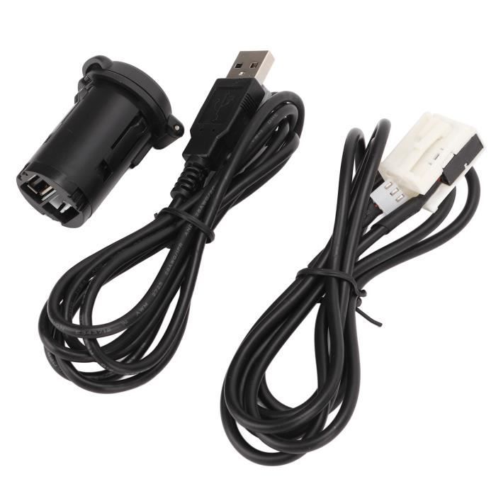Dioche Câble convertisseur audio Remplacement de câble de prise audio USB AUX mâle pour Peugeot 206 207 307 308 407 408 508 607