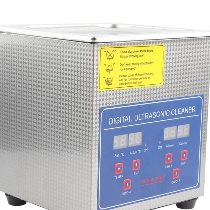 Nettoyeur à Ultrasons 300 Ml - 4 Modes (Lunettes, Bijoux, Montres), Acier Inox, Portable - 5