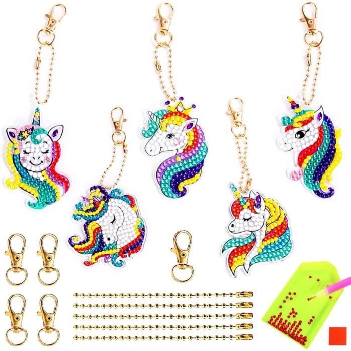 Porte-clés Licorne à Paillettes - Lot De 4 - Multicolore - Neuf Avec étiquettes - Pour Fille