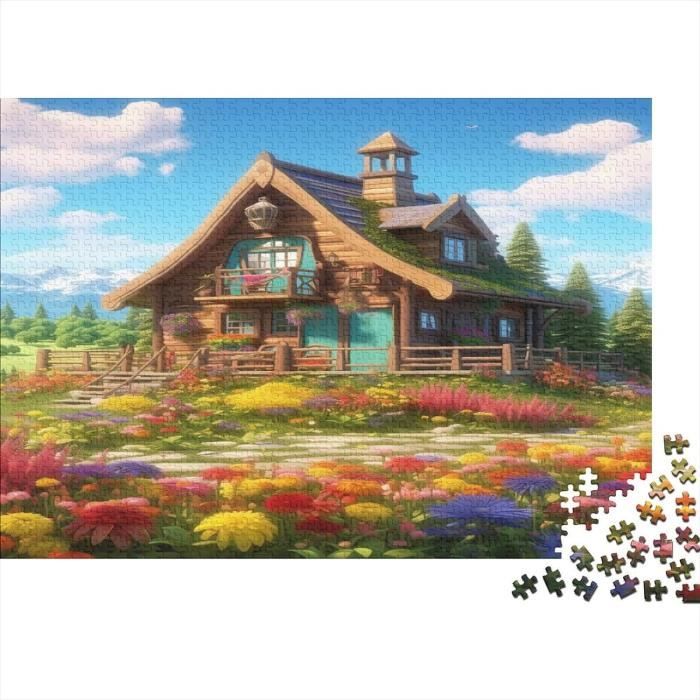 Puzzle 2D en Bois - Des yaks dans un champ