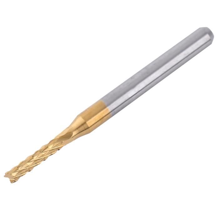 Fraise Boule Conique CNC Tungstène – Coupeur Nez Boule Spirale Carbure Relief Pour Bois, Aluminium, MDF