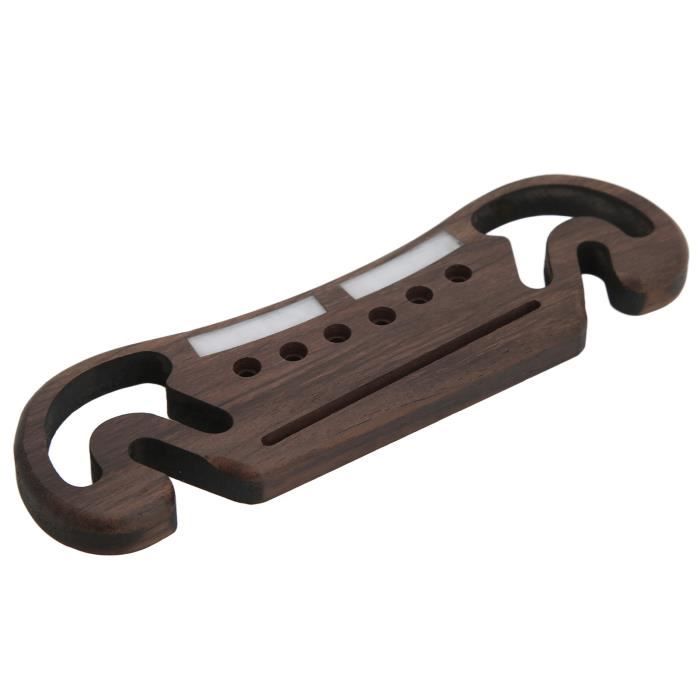 Jeu Sillet + Chevalet Guitare Classique - Os Bovin Et Bois De Rose - Améliore Son Et Stabilité - Dimensions : Sillet ~52mm, Chevalet ~185mm