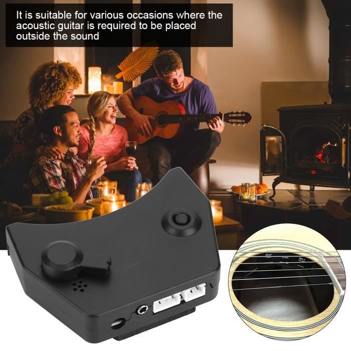MOO Micro Piézo Préampli De Rosace De Guitare Folk Avec Micro De Boîte ...