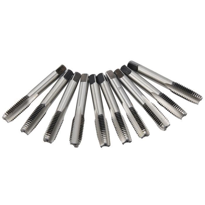 Taraud à vis Tarauds Métriques 10 Pièces - FDIT - M10 - Acier au ...