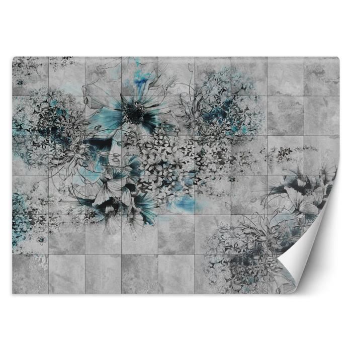 Décoration Murale Française Papier Peint Panoramique Paysage Tropical Noir Et Blanc 300x250 Cm - Fabriqué En France Papier Peint Palmier Noir Et Blanc