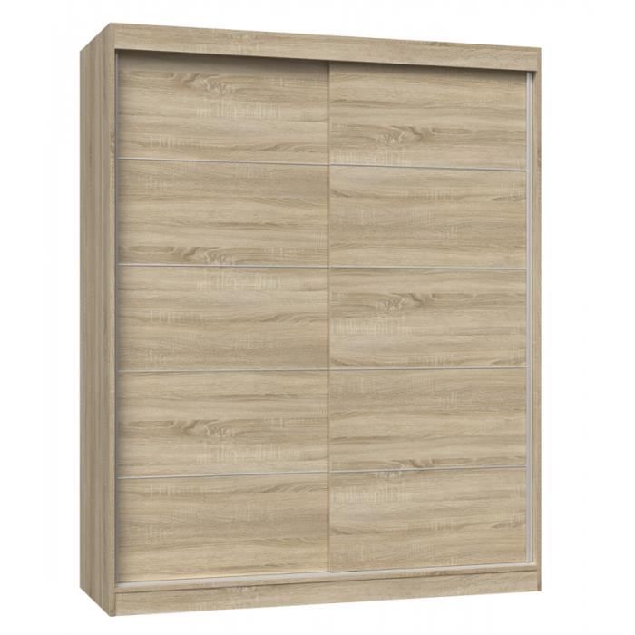 PAOLO Armoire à 2 portes coulissantes Penderie L 160 cm Dressing