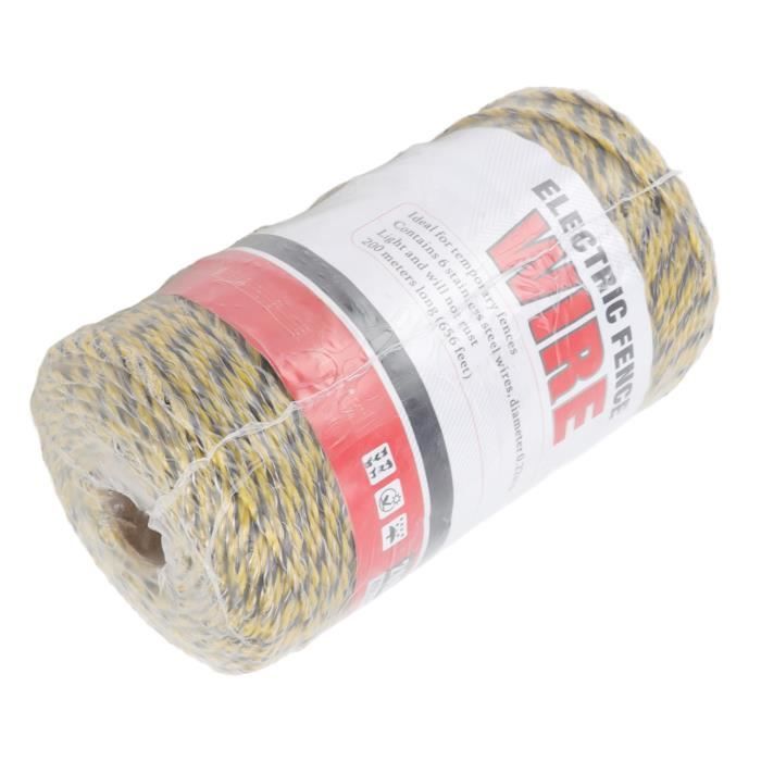 Clôture électrique Polywire 500 M, 6 Brins En Acier Inoxydable Pour Une