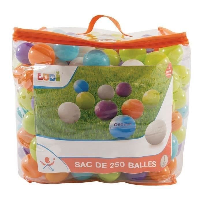 Lot de 60 balles souples en plastique anti-écrasement LUDI - Bleu - A  partir de 6 mois - Cdiscount Jeux - Jouets