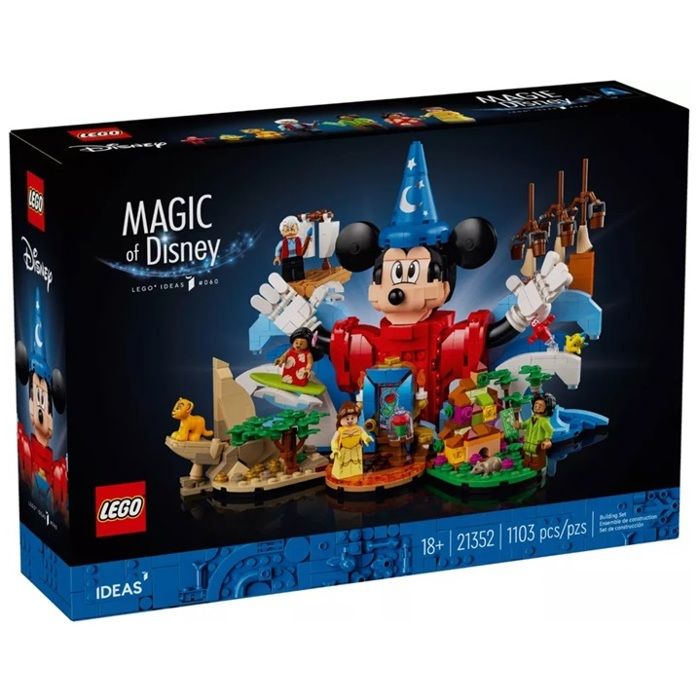 Lego Ideas 21352 La magie Disney 1103 pieces - Mickey Apprenti sorcier - Modele collector Adulte - Jeu de Construction