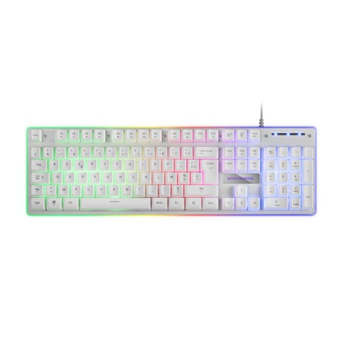 Clavier Gamer Mars Gaming MK220 RGB (Blanc)