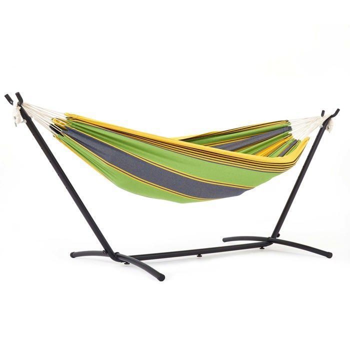 Mondeer - Hamac sur Piedavec Supportdouble extérieur Avec Sac de Transport Portable pour Balcons terrasses Vert