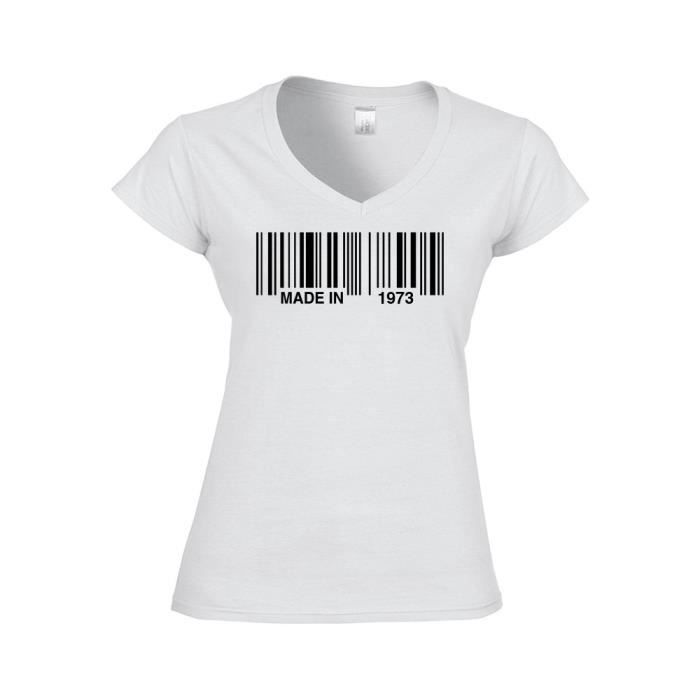 Mygoodprice T-Shirt Femme col V Anniversaire expérience 40 Ans 