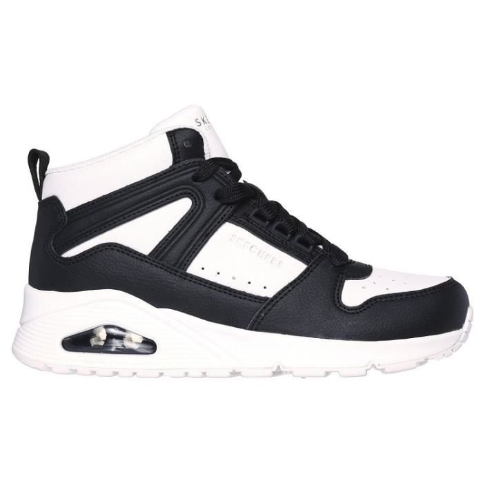 Skechers Baskets - SKECHERS - UNOHIGH REGAR - Noir - Talon plat - Lacets