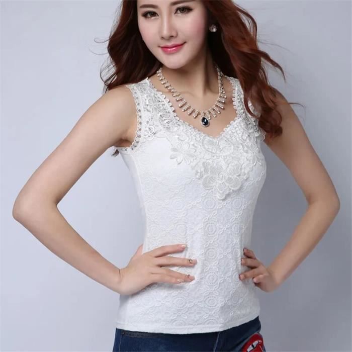 Blouse En Soie Blanche WTR London - Sans Manches - Taille UK8 - Occasion Très Bon état