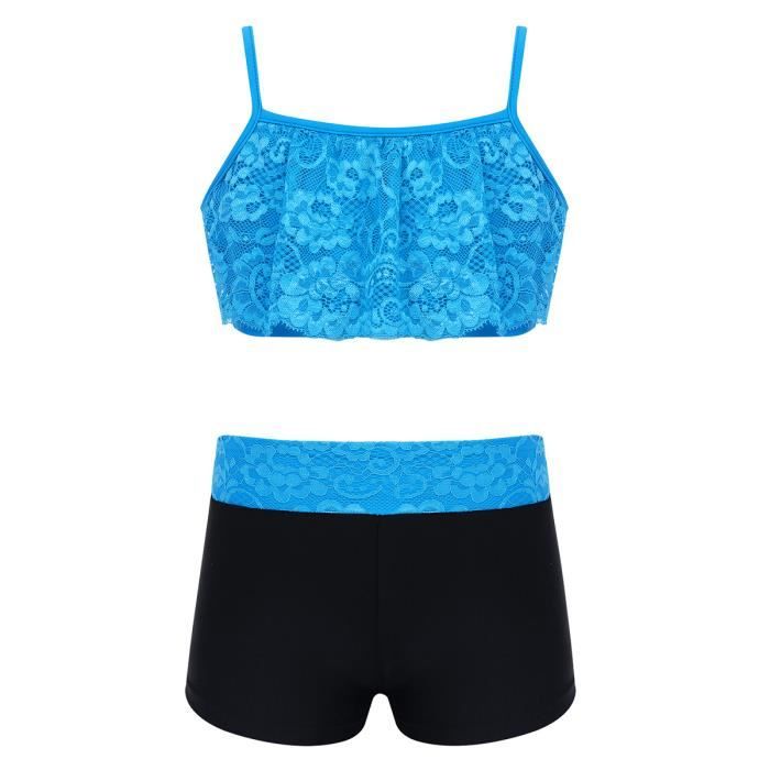 ENFANTS FILLE 2 Pièce Ensemble de Sports Yoga Tenues Fitness Crop