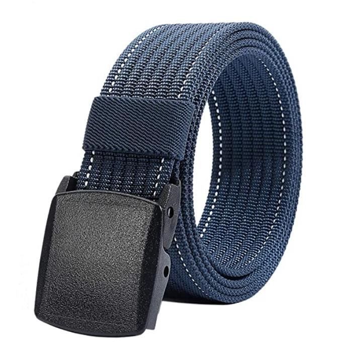 Ceinture en Nylon Homme Boucle en Plastique Sangle de Ceinture Entierement Reglable pour le Travail Bleu Marin Cdiscount Pret a Porter