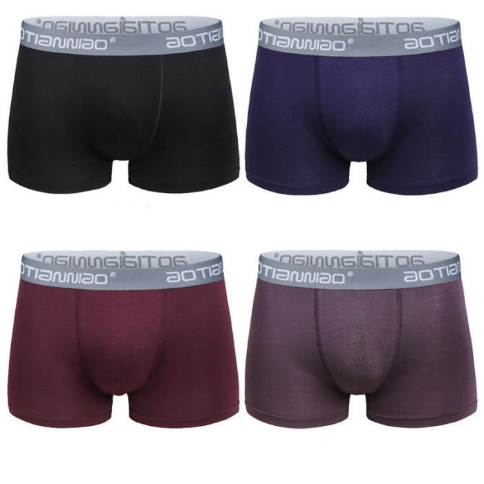 Boxers Shorty Homme Caleçon Homme Slips Lot 4 Modal Taille Mihaute