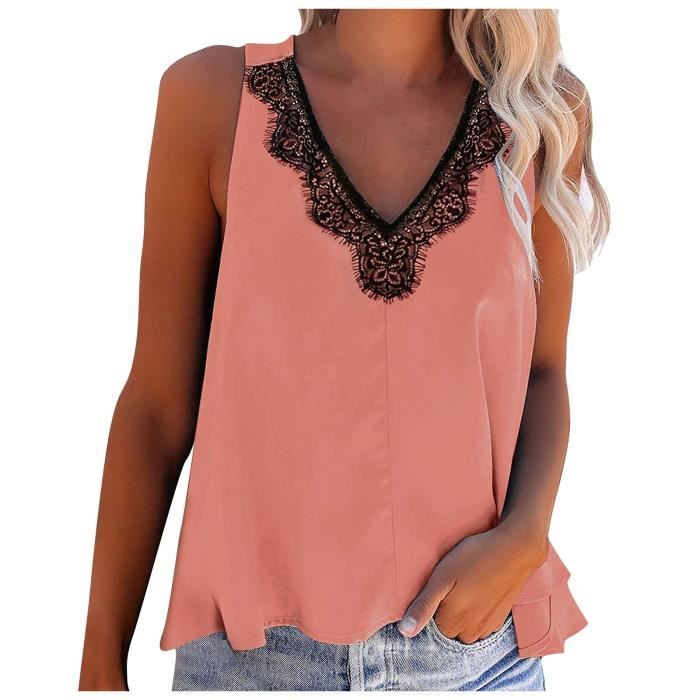 Pull de Noël Femme Femmes élégant haut décontracté chemise col en V haut en maille trompette demi manches décontracté hauts de noël mode chemisier de Hauts Sexy Pour Femmes En Soie Manches