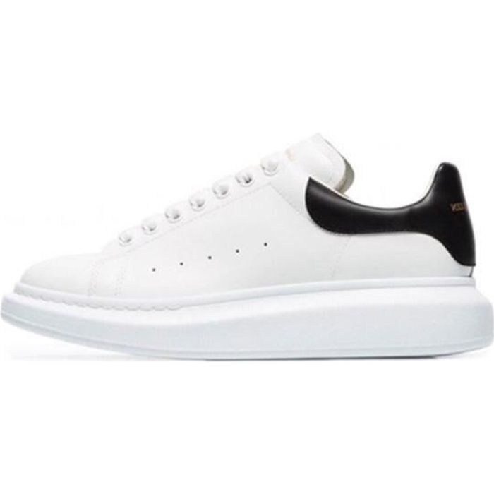 Basket Alexanders McQueens MC Cuir Lacets Blanc Blanc