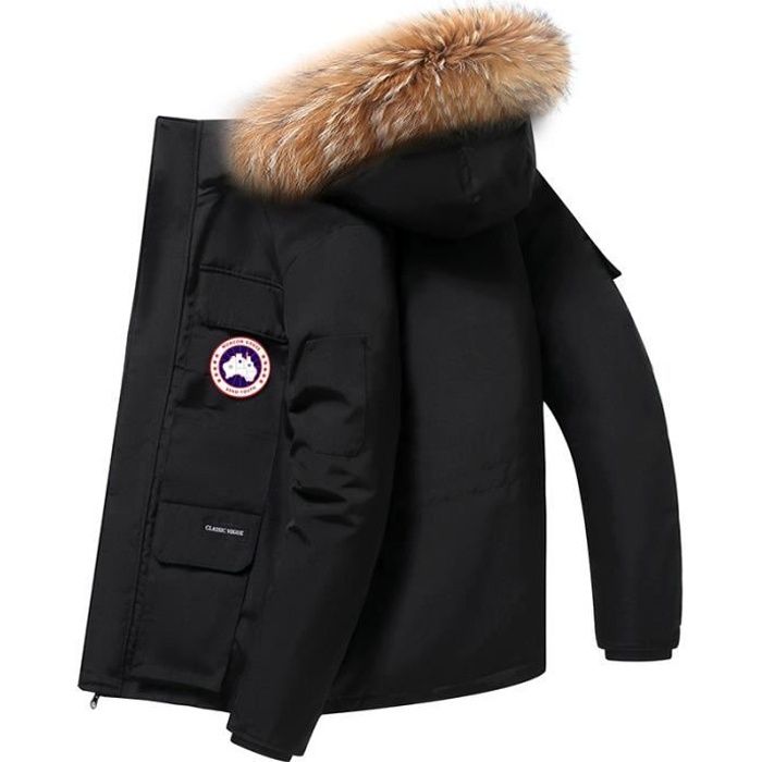 Doudoune Homme Manteau Casual Capuche Blouson Homme Hiver Luxe