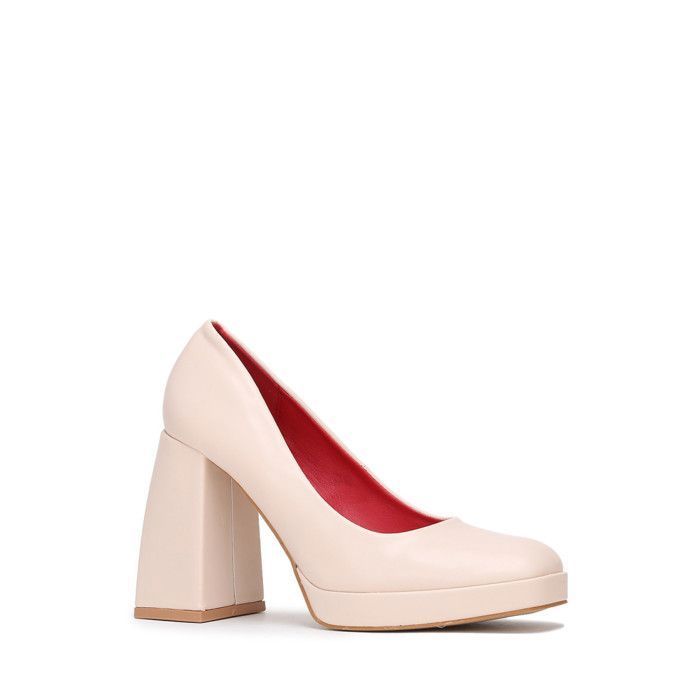 Escarpins blancs discount talon carré