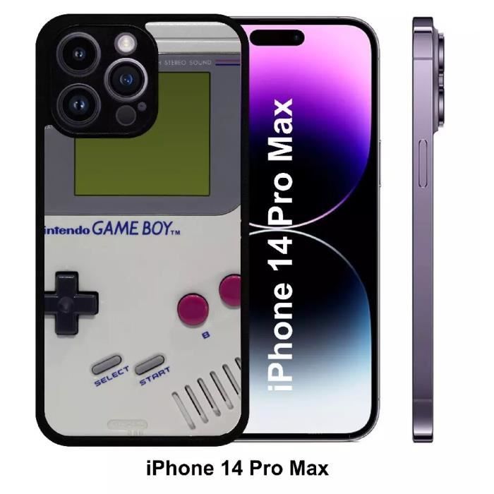 Coque iphone 14 pro max - game boy - silicone - noir - Cdiscount Téléphonie