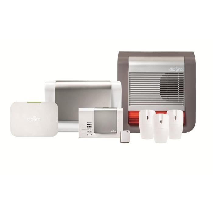 Destockage Diagral Pack Alarme Maison Sans Fil Connectee Dissuasion E One Diag12bsf Kit Alarme Au Meilleur Prix Cdiscount