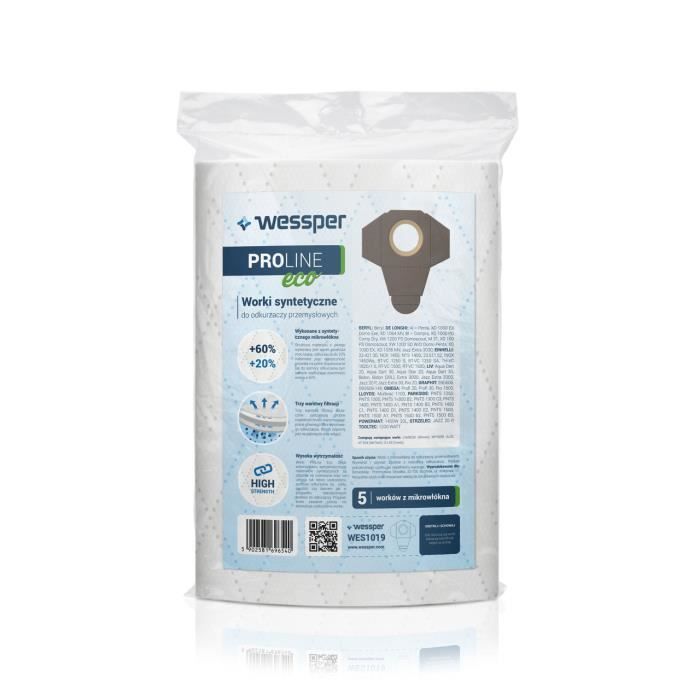 Sac Aspirateur Pour PARKSIDE PNTS 1250 1300 Series 20 Litres