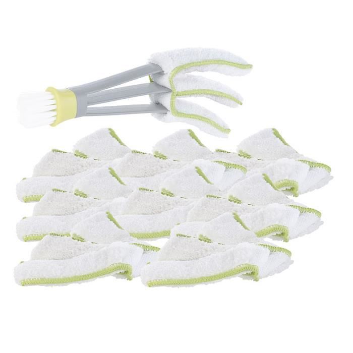 Lot De 2 Outils Nettoyage Stores Vénitiens - Brosse Griffes Microfibre Et Plumeau Pour Rideaux, Climatisation Voiture