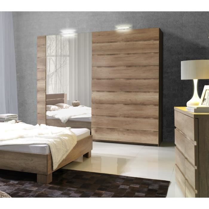 Armoire garde robe ROMI deux portes coulissantes 200 cm coloris dab canyon. Meuble design 66 5 Blanc Armoire garde robe ROMI deux portes coulissantes 200 cm coloris dab canyon. Meuble design 66 5 Blanc