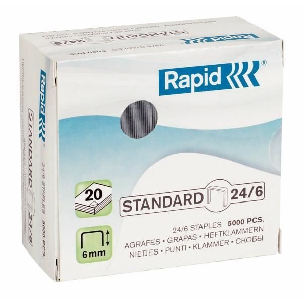 RAPID Boîte de 5000 Agrafes 24/6mm Standard