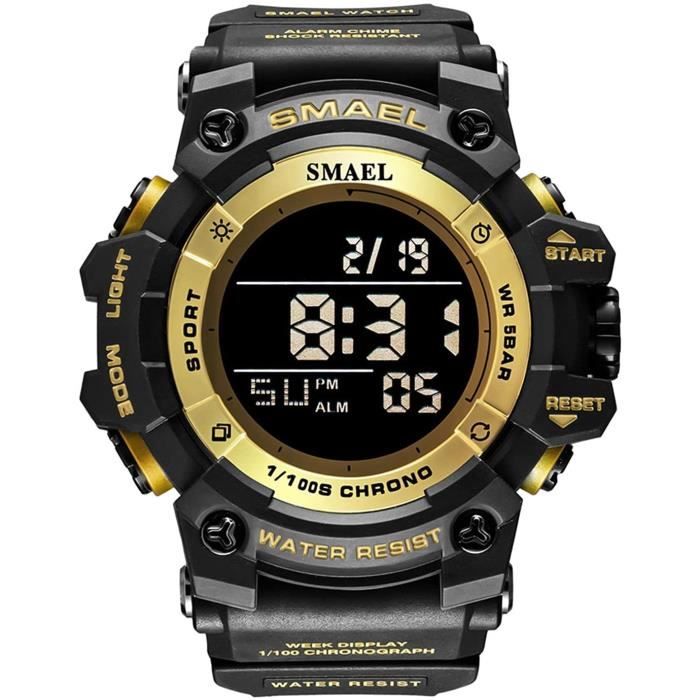 Montre Digitale Sport TONSHEN Pour Homme - Métronome Haute Voix, étanche 50m, Double Temps, Alarme, Chrono - 6