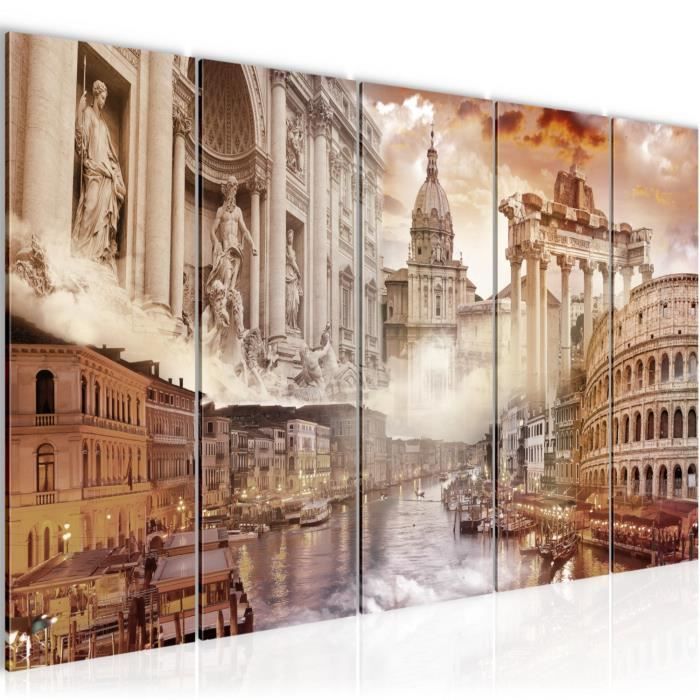 Poster Déco Milan Italie - Impression Sur Toile 50x75 Cm - Décoration Murale Moderne Pour Salon, Bureau