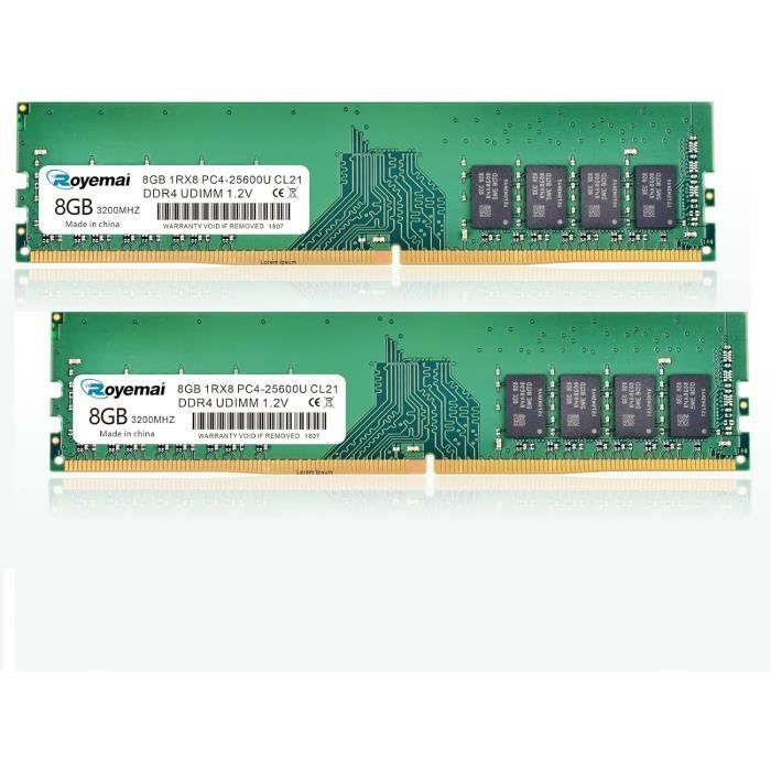 Barrette De Mémoire RAM DDR4 Crucial Pour PC Fixe - 4Go, 8Go Ou 16Go - 2400MHz - 288 Broches - Garantie à Vie